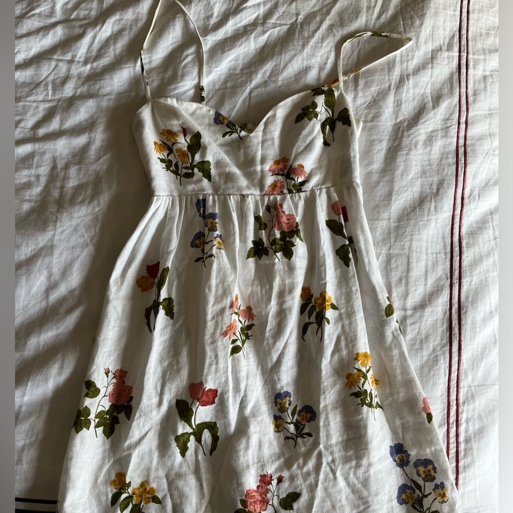 Reformation Martin linen babydoll dress